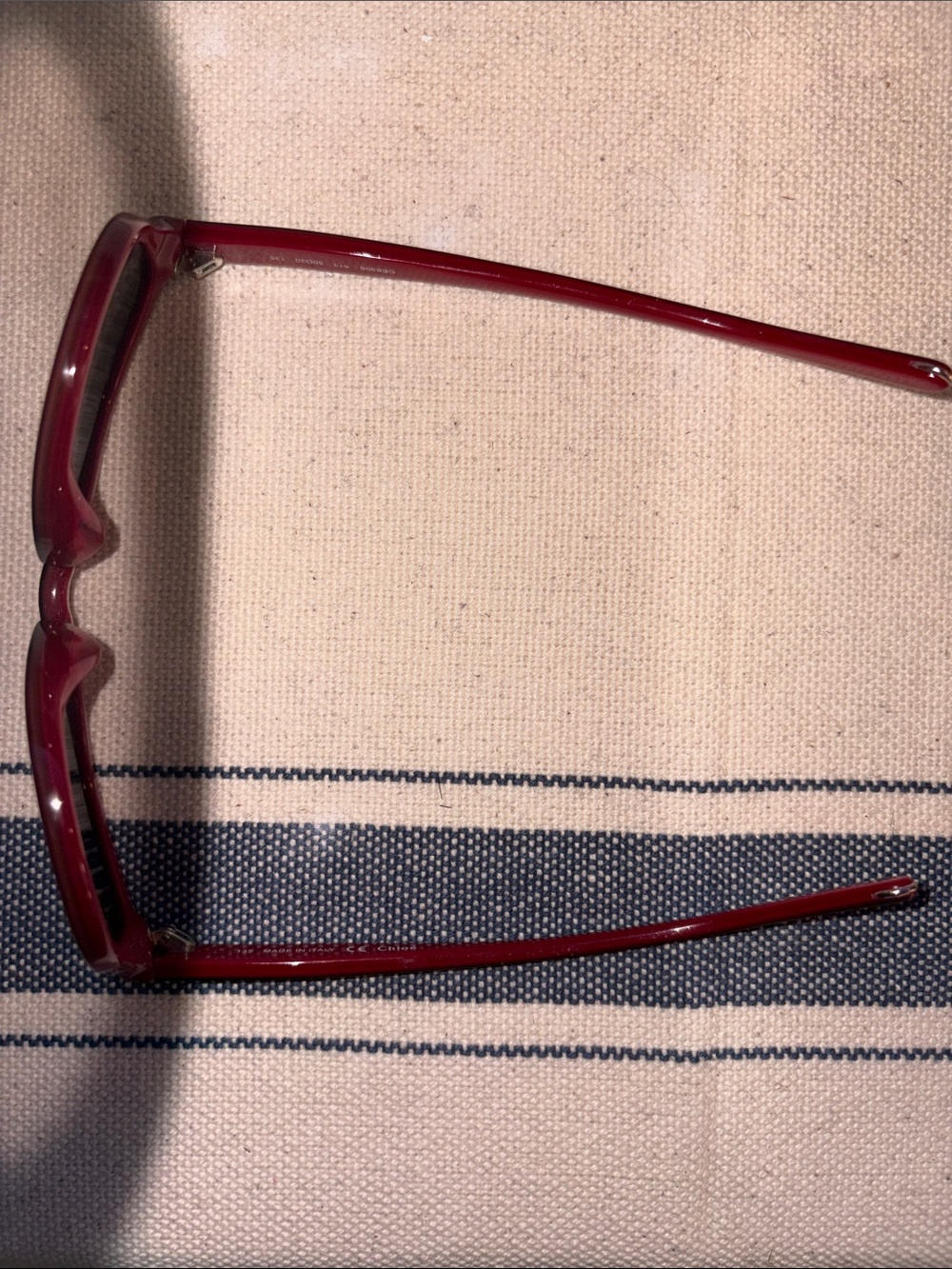 Chloe Red Rounded Cat-Eye Sunglasses - Picture 5 of 9